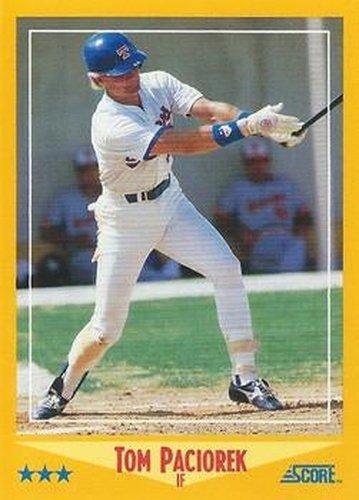 #531 Tom Paciorek - Texas Rangers - 1988 Score Baseball