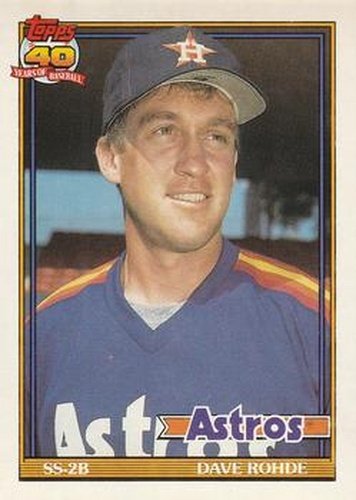#531 Dave Rohde - Houston Astros - 1991 O-Pee-Chee Baseball