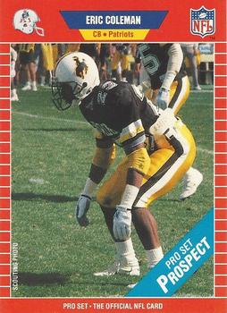 #531 Eric Coleman - New England Patriots - 1989 Pro Set Football