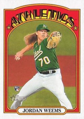 #531 Jordan Weems - Oakland Athletics - 2021 Topps Heritage Baseball