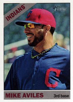 #531 Mike Aviles - Cleveland Indians - 2015 Topps Heritage Baseball