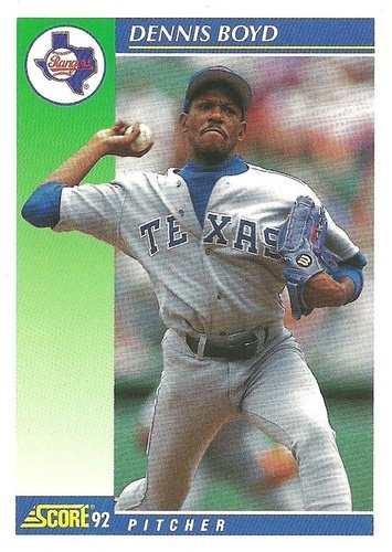 #531 Dennis Boyd - Texas Rangers - 1992 Score Baseball