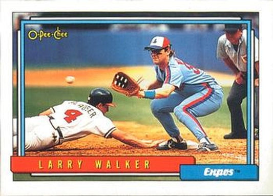 #531 Larry Walker - Montreal Expos - 1992 O-Pee-Chee Baseball
