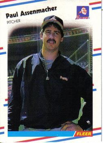 #532 Paul Assenmacher - Atlanta Braves - 1988 Fleer Baseball