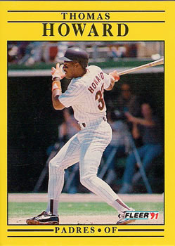 #532 Thomas Howard - San Diego Padres - 1991 Fleer Baseball
