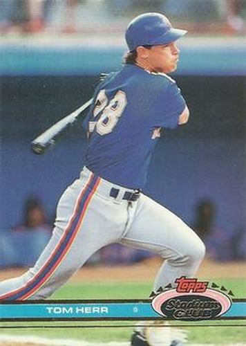 #532 Tom Herr - New York Mets - 1991 Stadium Club Baseball