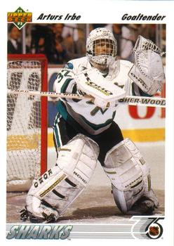 #532 Arturs Irbe - San Jose Sharks - 1991-92 Upper Deck Hockey