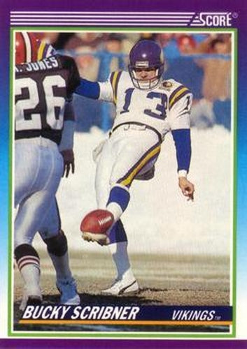 #532 Bucky Scribner - Minnesota Vikings - 1990 Score Football