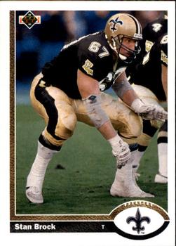 #532 Stan Brock - New Orleans Saints - 1991 Upper Deck Football