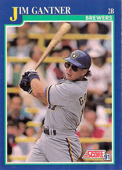 #532 Jim Gantner - Milwaukee Brewers - 1991 Score Baseball