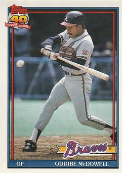 #533 Oddibe McDowell - Atlanta Braves - 1991 O-Pee-Chee Baseball