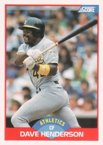 #533 Dave Henderson - Oakland Athletics - 1989 Score Baseball