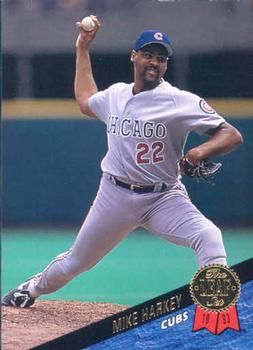 #533 Mike Harkey - Chicago Cubs - 1993 Leaf Baseball