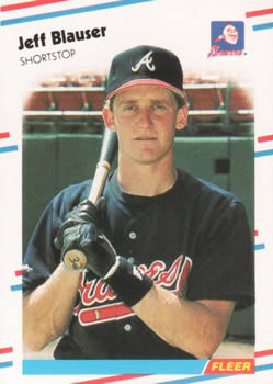 #533 Jeff Blauser - Atlanta Braves - 1988 Fleer Baseball