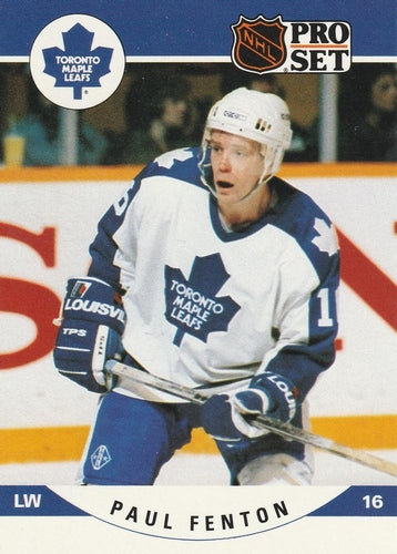 #533 Paul Fenton - Toronto Maple Leafs - 1990-91 Pro Set Hockey