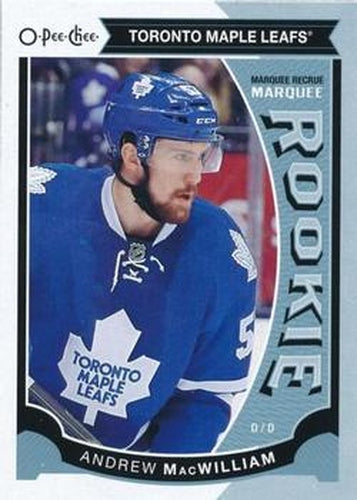 #533 Andrew MacWilliam - Toronto Maple Leafs - 2015-16 O-Pee-Chee Hockey