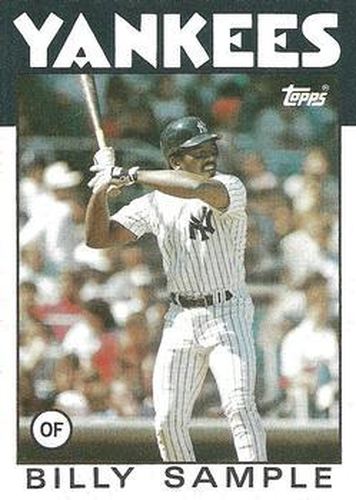 #533 Billy Sample - New York Yankees - 1986 Topps Baseball