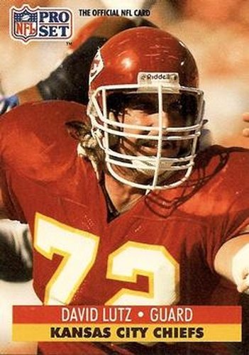 #533 David Lutz - Kansas City Chiefs - 1991 Pro Set Football