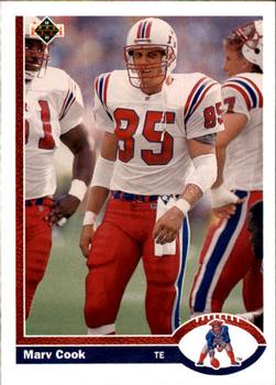 #534 Marv Cook - New England Patriots - 1991 Upper Deck Football