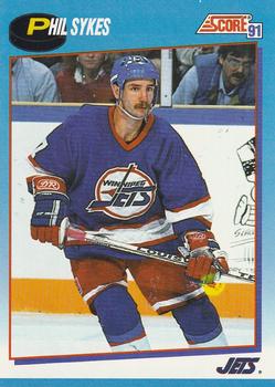 #534 Phil Sykes - Winnipeg Jets - 1991-92 Score Canadian Bilingual Hockey