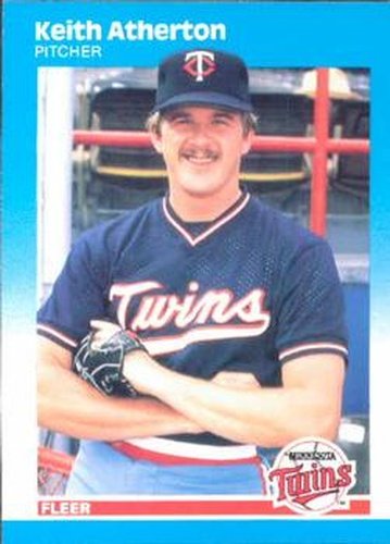 #534 Keith Atherton - Minnesota Twins - 1987 Fleer Baseball