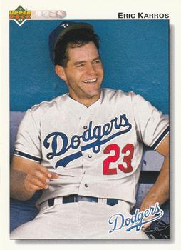 #534 Eric Karros - Los Angeles Dodgers - 1992 Upper Deck Baseball