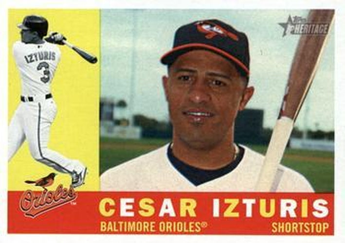 #534 Cesar Izturis - Baltimore Orioles - 2009 Topps Heritage Baseball