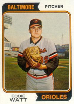 #534 Eddie Watt - Baltimore Orioles - 1974 Topps Baseball