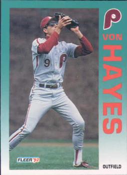 #534 Von Hayes - Philadelphia Phillies - 1992 Fleer Baseball