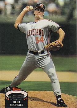 #534 Rod Nichols - Cleveland Indians - 1992 Stadium Club Baseball
