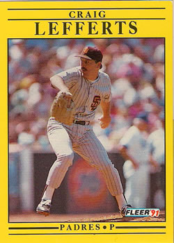#534 Craig Lefferts - San Diego Padres - 1991 Fleer Baseball