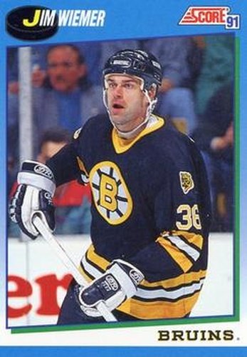 #535 Jim Wiemer - Boston Bruins - 1991-92 Score Canadian Hockey