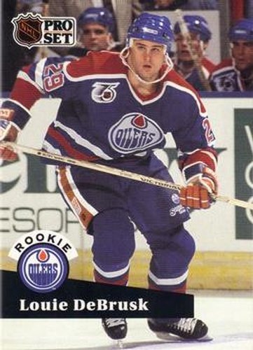 #535 Louie DeBrusk - 1991-92 Pro Set Hockey