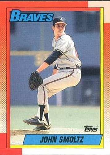 #535 John Smoltz - Atlanta Braves - 1990 O-Pee-Chee Baseball