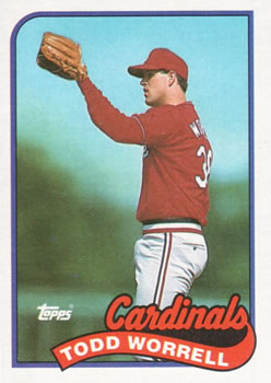 #535 Todd Worrell - St. Louis Cardinals - 1989 Topps Baseball