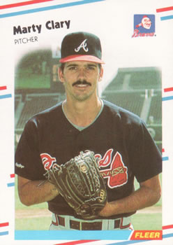 #535 Marty Clary - Atlanta Braves - 1988 Fleer Baseball