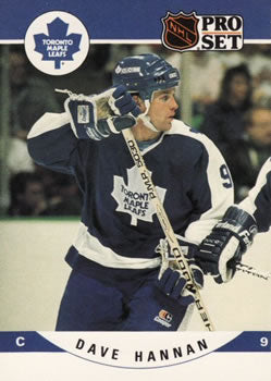 #535 Dave Hannan - Toronto Maple Leafs - 1990-91 Pro Set Hockey
