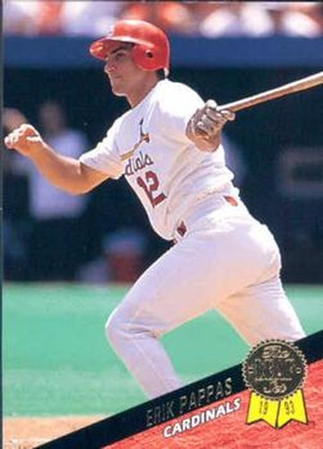 #535 Erik Pappas - St. Louis Cardinals - 1993 Leaf Baseball