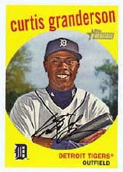#535 Curtis Granderson - Detroit Tigers - 2008 Topps Heritage Baseball