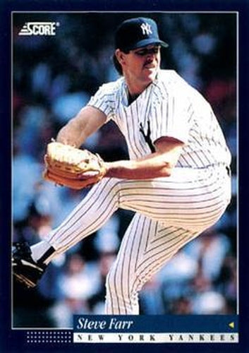 #535 Steve Farr - New York Yankees -1994 Score Baseball