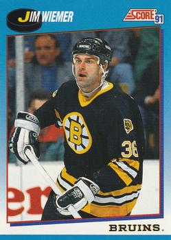 #535 Jim Wiemer - Boston Bruins - 1991-92 Score Canadian Bilingual Hockey