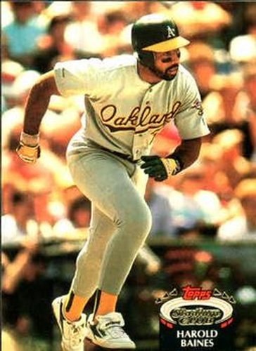 #536 Harold Baines - Oakland Athletics - 1992 Stadium Club Baseball