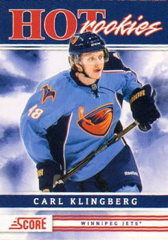 #536 Carl Klingberg - Winnipeg Jets - 2011-12 Score Hockey