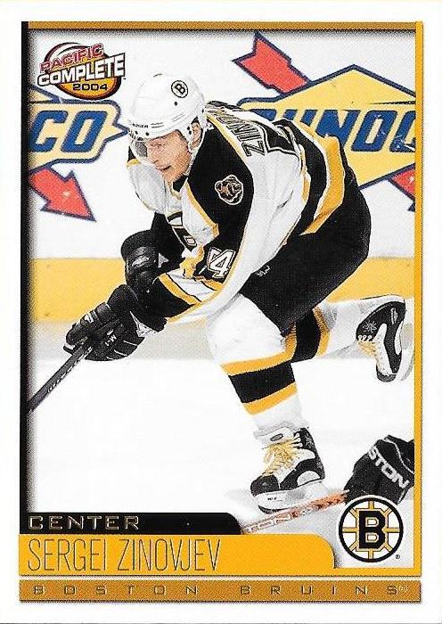 #536 Sergei Zinovjev - Boston Bruins - 2003-04 Pacific Complete Hockey