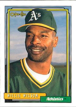 #536 Willie Wilson - Oakland Athletics - 1992 O-Pee-Chee Baseball