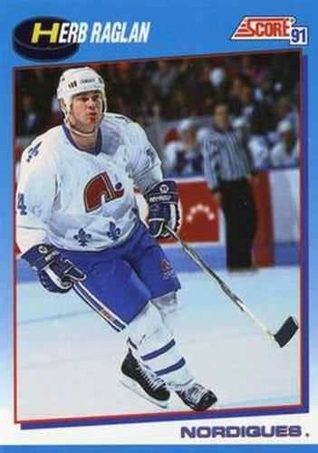 #536 Herb Raglan - Quebec Nordiques - 1991-92 Score Canadian Bilingual Hockey