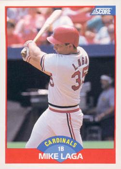 #536 Mike Laga - St. Louis Cardinals - 1989 Score Baseball