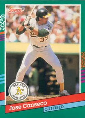 #536 Jose Canseco - Oakland Athletics - 1991 Donruss Baseball