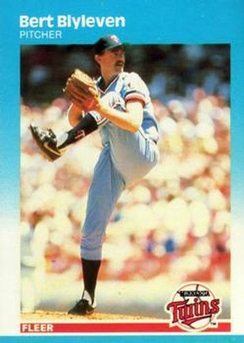 #536 Bert Blyleven - Minnesota Twins - 1987 Fleer Baseball