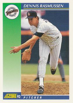 #536 Dennis Rasmussen - San Diego Padres - 1992 Score Baseball